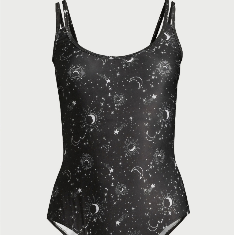 Black Celestial One-Piece Swimsuit